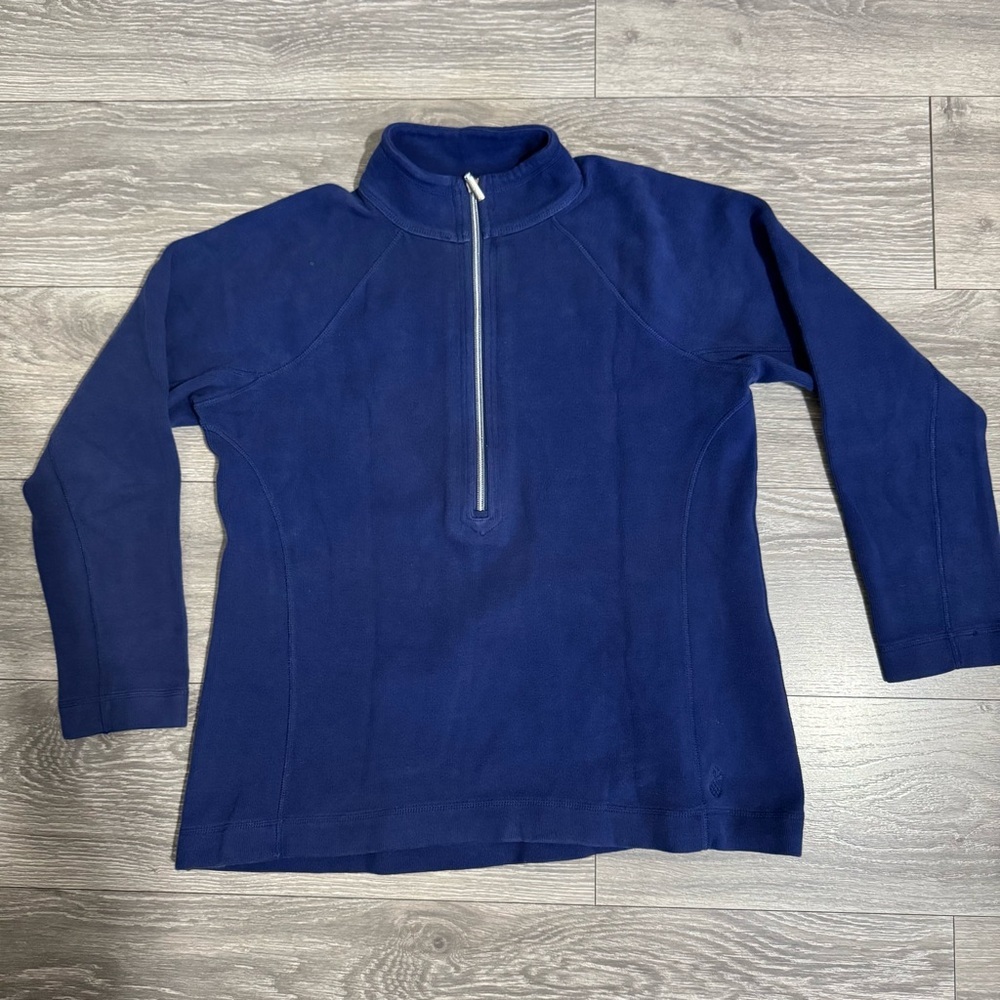 Tommy Bahama Men Navy Half-Zip Pullover Long Sleeves Sweatshirt Size L